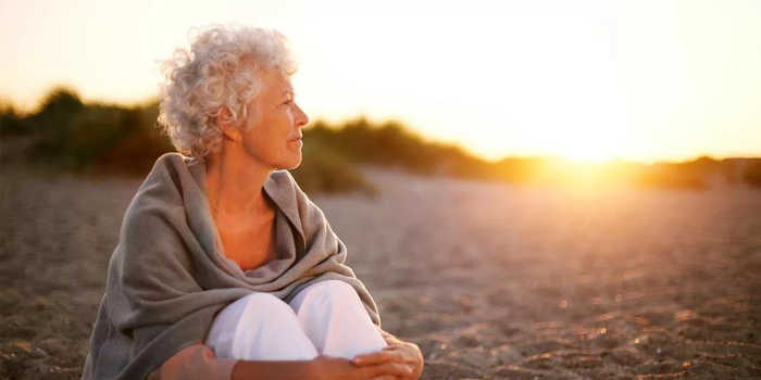 old lady looking away